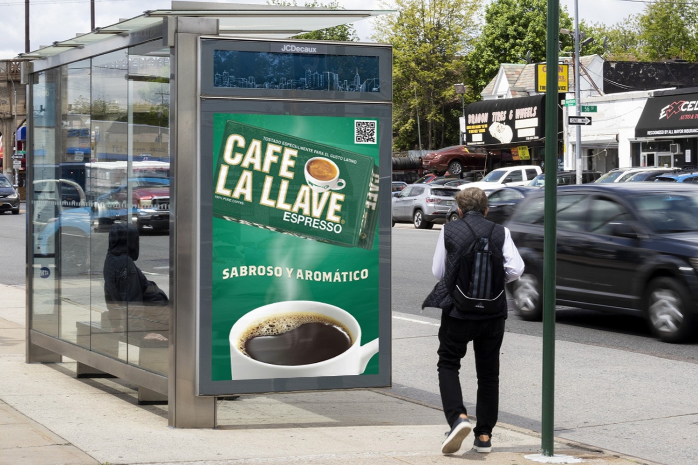 Cafe La Llave, New York Static Bus Shelter