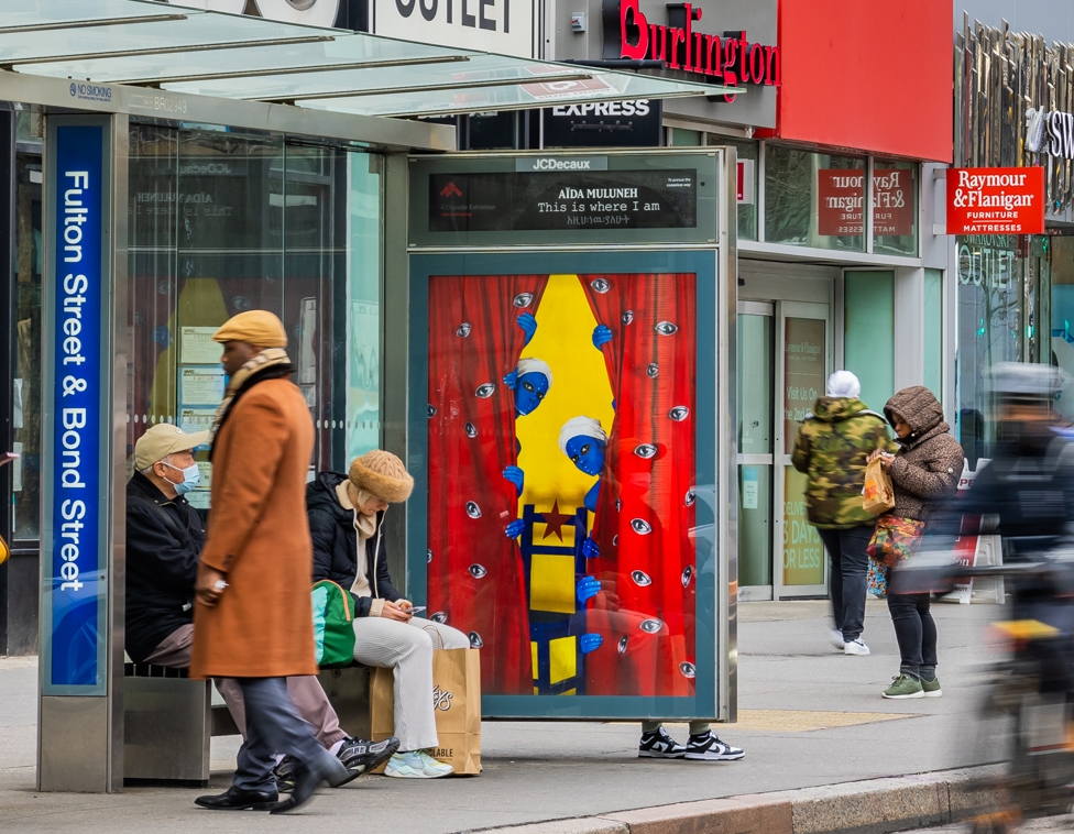 Public Art Fund, Aida Muluneh: This is where I am, NYC Static Bus Shelter