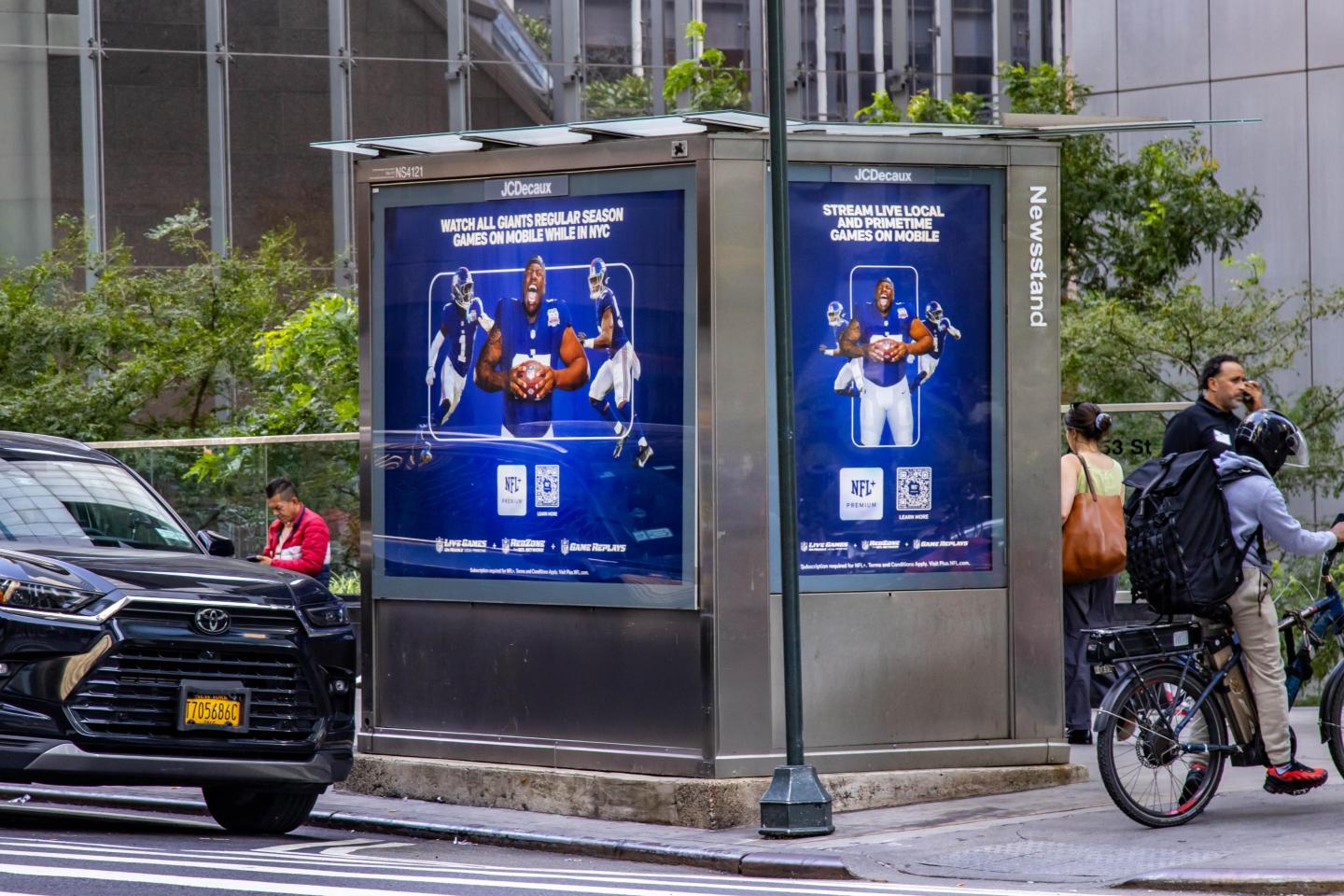 NFL+ Newsstand OOH Advertising in New York City