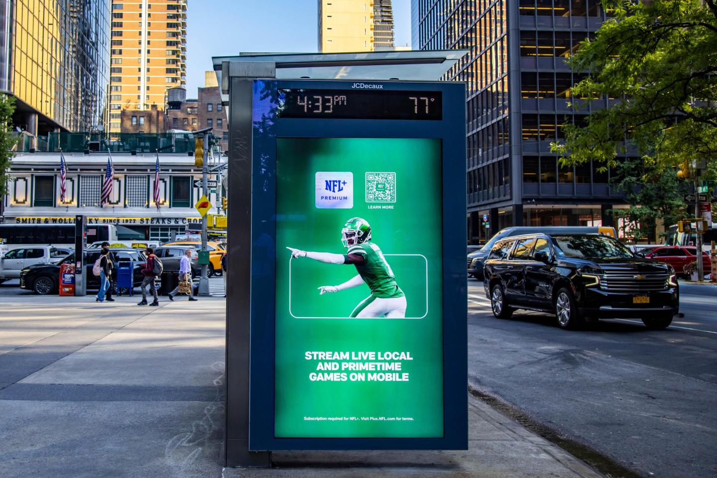 NFL+ Newsstand OOH Advertising in New York City