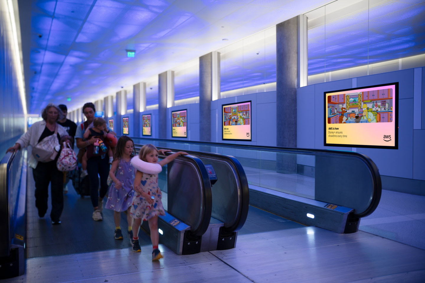 AWS x Disney+ advertises at LAX