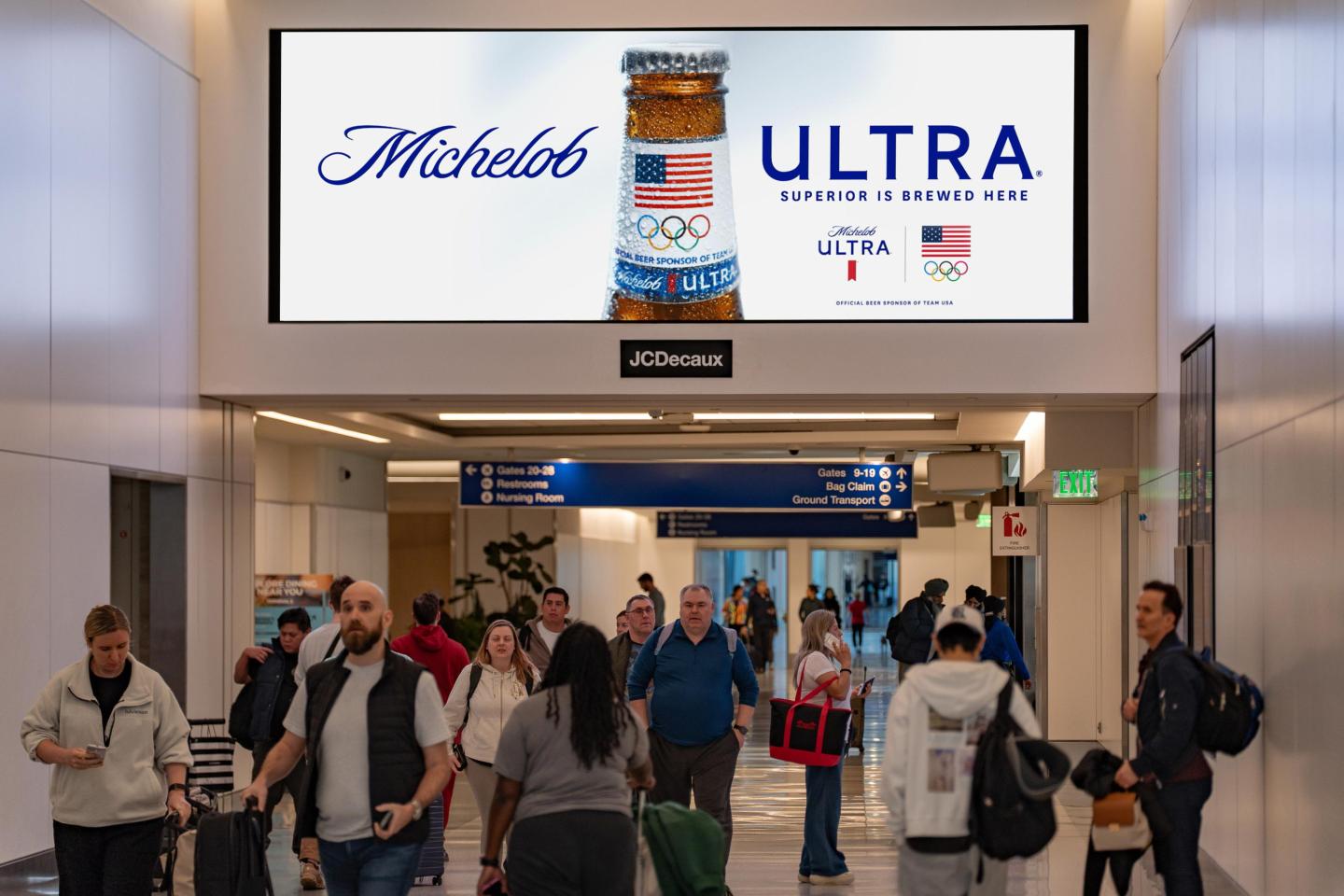Michelob LAX JCDecaux Digital OOH Winter Olympics
