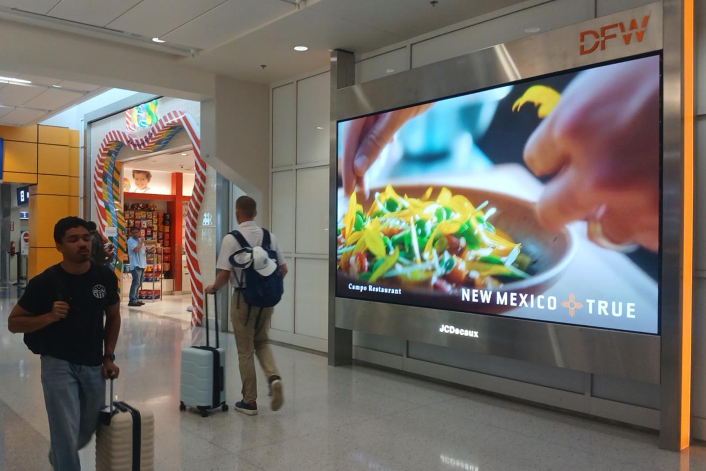 New Mexico Dept of Tourism advertises in DFW airport 