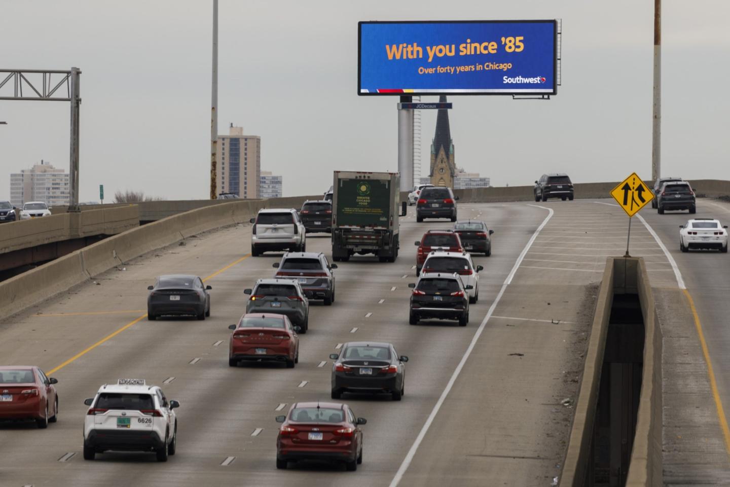 Southwest Airlines JCDecaux OOH Advertising Chicago Billboard Digital