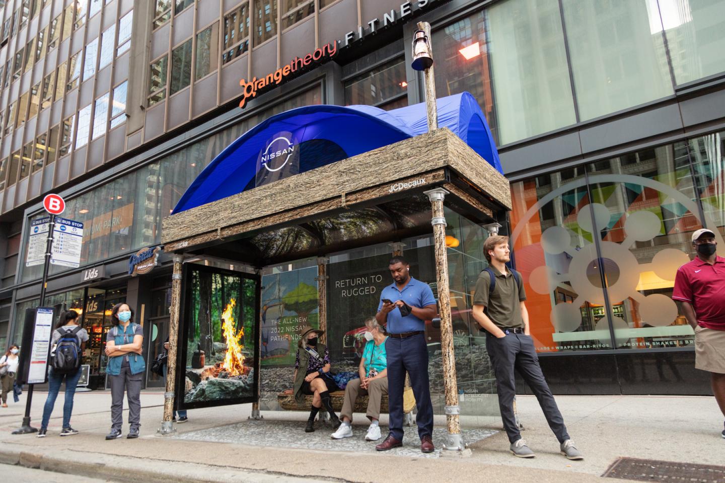 Nissan Automobile JCDecaux NYC Bus Shelter Wrap