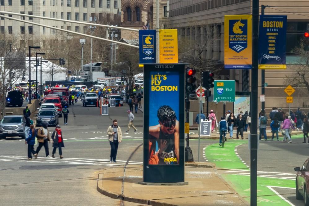 Hoka JCDecaux Boston Marathon OOH Advertising