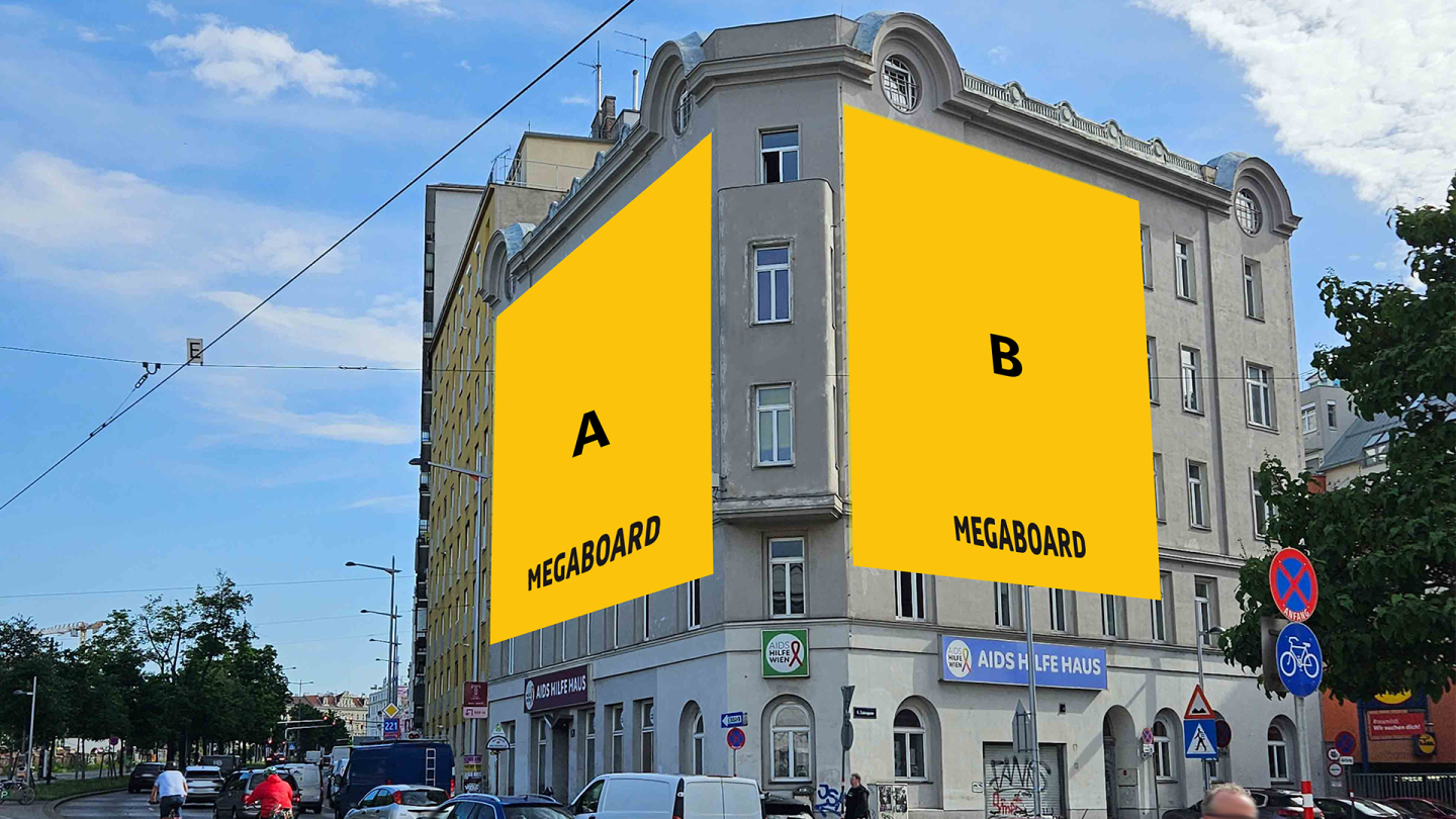 Neue Werbeflächen zu buchen am Mariahilfer Gürtel 4